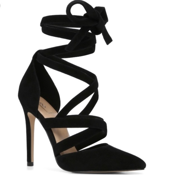 Aldo Shoes - Aldo Suede Heeled Wrap Shoes